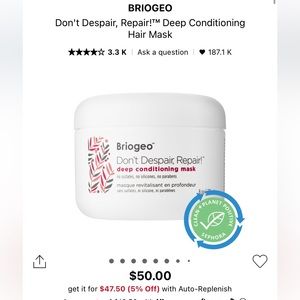 Briogeo Deep Conditioning Hair Mask